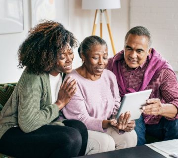 Family enjoying time together as dependants