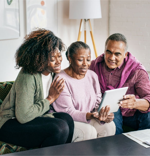 Family enjoying time together as dependants